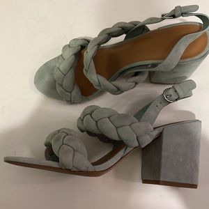 suede braid sandals